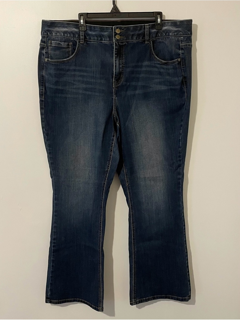 Lane Bryant Boot Cut Blue Denim Jeans Plus Size 22 Tighter Tummy Technology